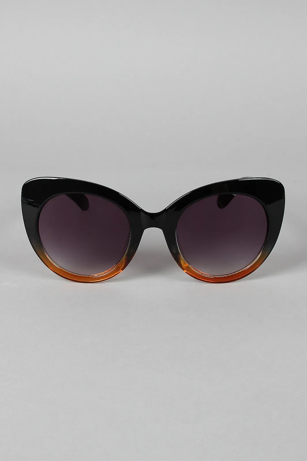 Two-Tone Cat Eye Sunglasses