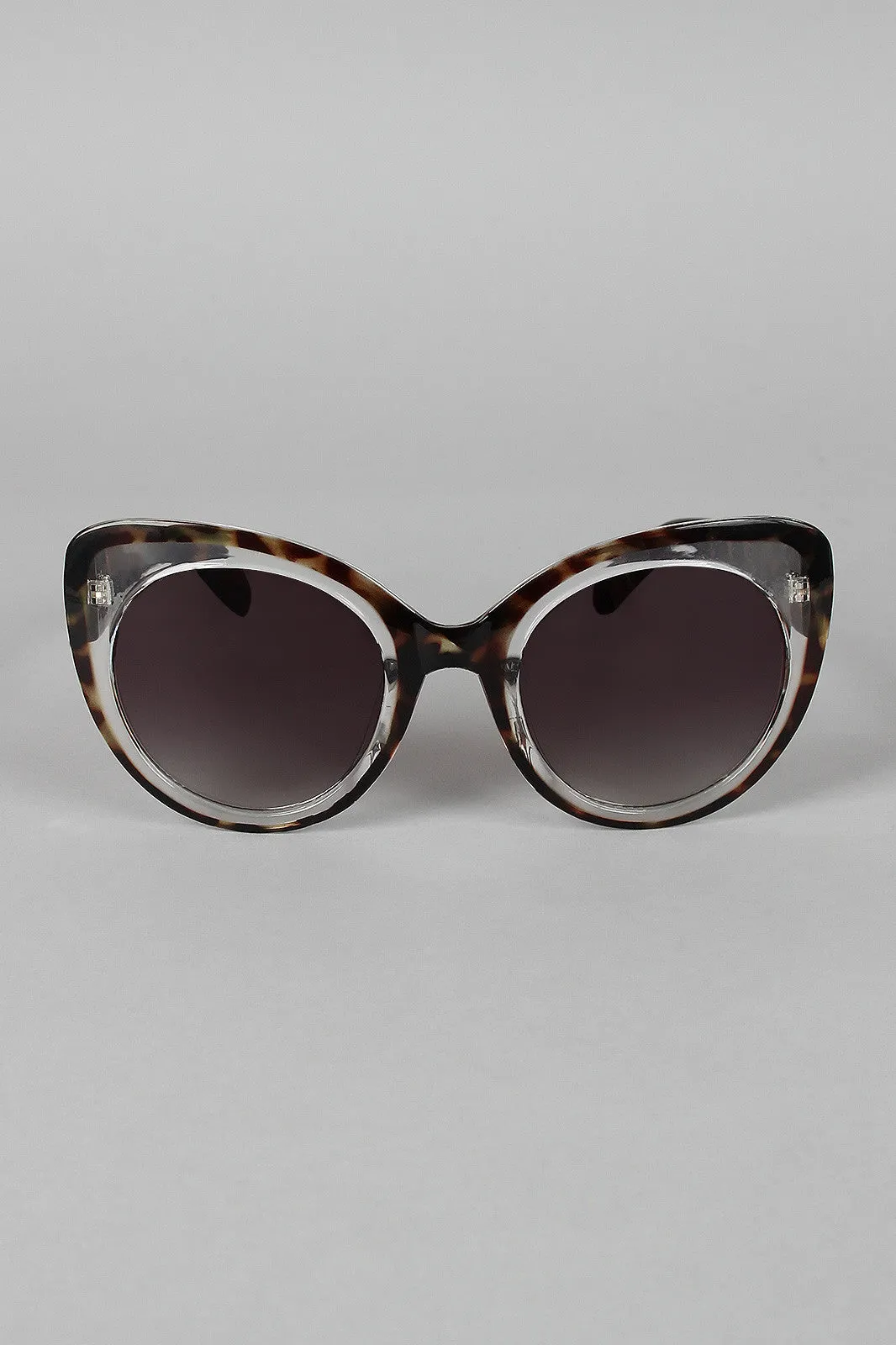 Two-Tone Cat Eye Sunglasses