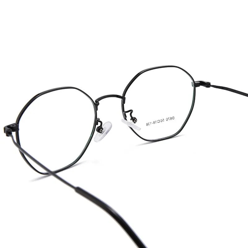 Unisex Oval Full Rim Alloy Frame Eyeglasses Scd870