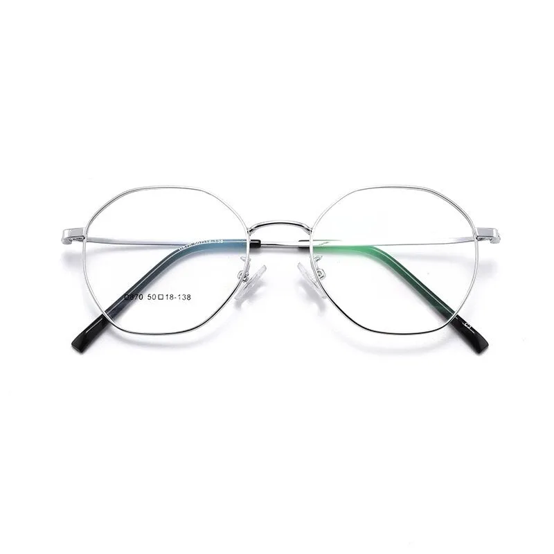 Unisex Oval Full Rim Alloy Frame Eyeglasses Scd870