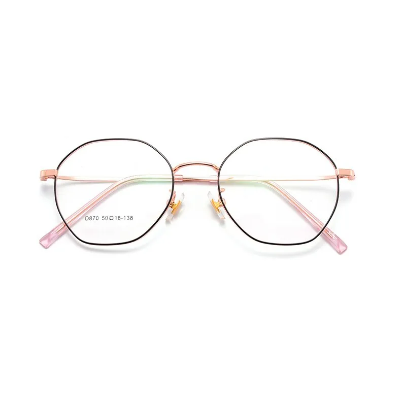 Unisex Oval Full Rim Alloy Frame Eyeglasses Scd870