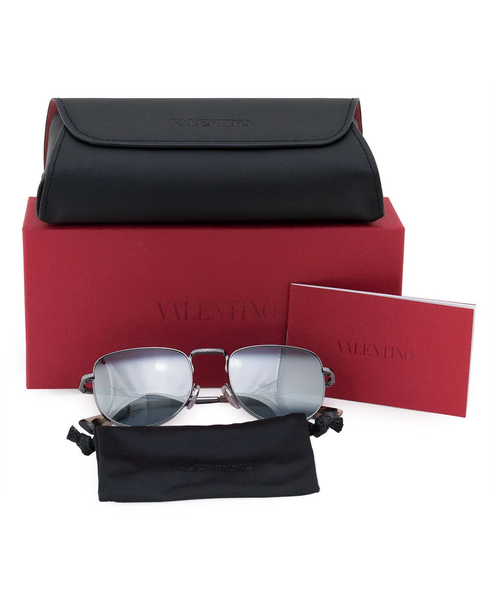 Valentino Square Sunglasses VA2012 30057C 49 Blue to Gray Gradient Lenses