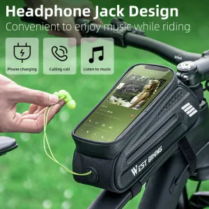 Waterproof Bicycle Bag Frame Front Tube Bag Touchscreen Cell Phone Holder Case Cycling Bag MTB Road Bike Accessories