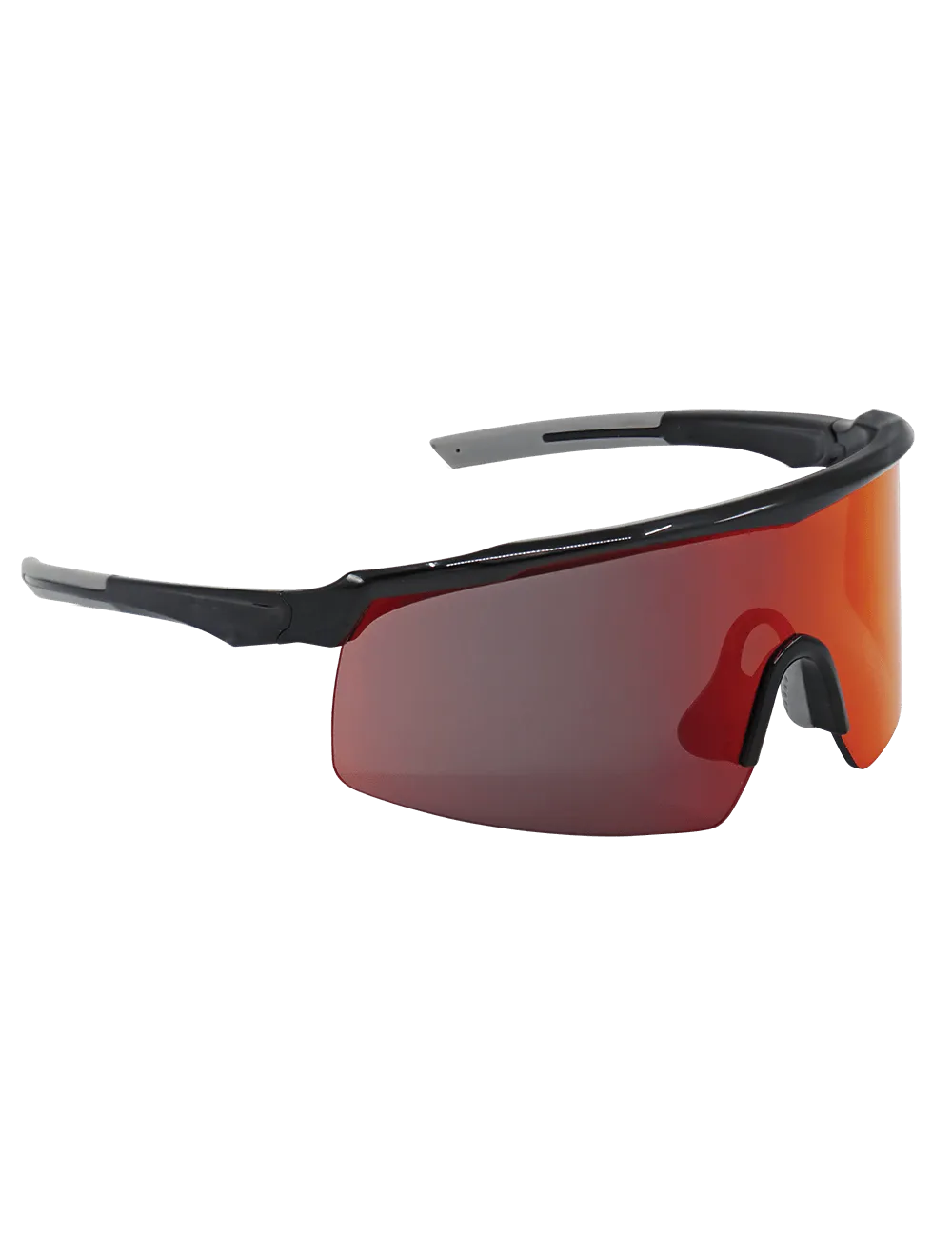 Whipray™ Red Mirror Performance Fog Technology Lens, Shiny Black Frame Safety Glasses - BH32510PFT