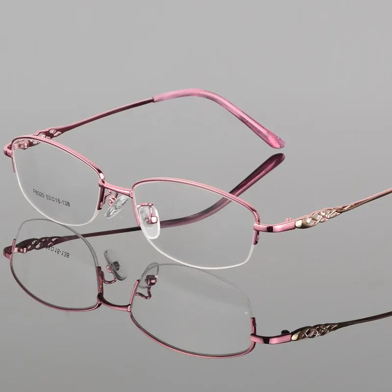 Women's Half Frame Eyeglasses Alloy Frame Sf6020