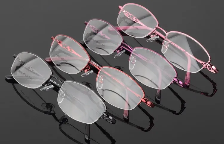 Women's Half Frame Eyeglasses Alloy Frame Sf6020